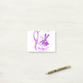 Post-it® Faith Hope Love Dragonfly Purple Ribbon Fibromyalg (Sur un bureau)