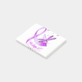 Post-it® Faith Hope Love Dragonfly Purple Ribbon Fibromyalg (Incliné)