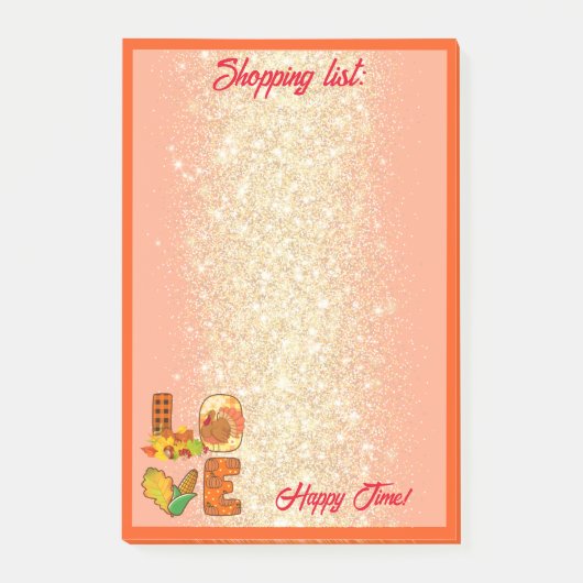 Post-it® Fall In Love Automne Personnaliser Texte et couleu (Devant)