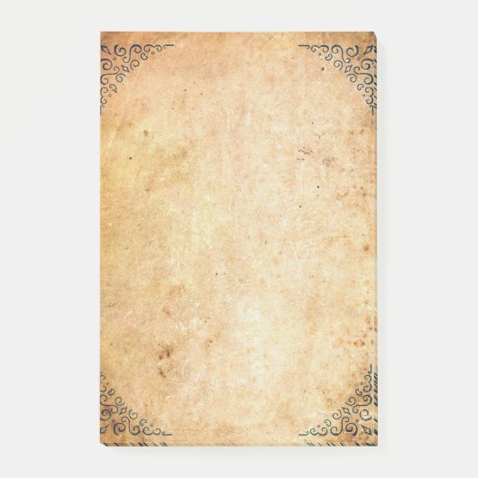 Post-it® Falln a encadré le papier âgé par coins (Devant)