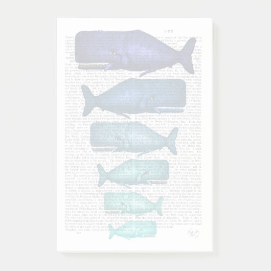 Post-it® Famille Blue Whale (Devant)