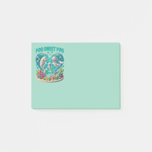 Post-it® Famille de baleines "Pod Sweet Pod" (Devant)