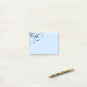 Post-it® Fancy Music Notes Blue Post-It Notes (Sur un bureau)