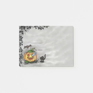 Post-it® Fantôme, Chat, Chat et Citrouille, Bonne Halloween