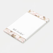 Post-it® Fard rose pailleté crème marron cœurs (Incliné)