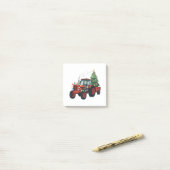 Post-it® Farmer Tractor Xmas Lighting Tractor Christmas (Sur un bureau)