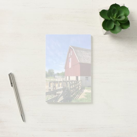 Post-it® Farms | Red Barn With American Flag (Bureau)