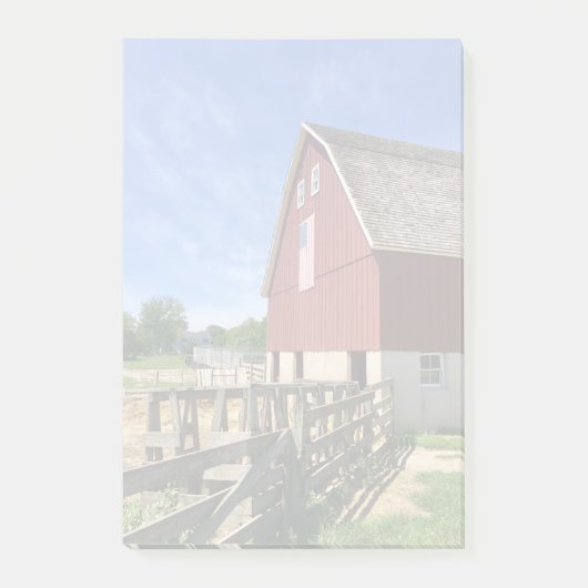 Post-it® Farms | Red Barn With American Flag (Devant)
