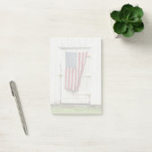 Post-it® Farms | White Barn Door With American Flag (Bureau)