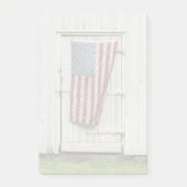Post-it® Farms | White Barn Door With American Flag (Devant)