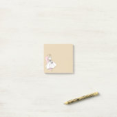 Post-it® Fashion Bride Neutral note carré (Sur un bureau)