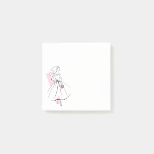 Post-it® Fashion Bride Pink post-it note carré
