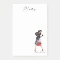 Fashion notepad girl boss- Fashion illustration