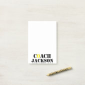 Post-it® Fastpitball Softball Custom Nom de l'entraîneur Bu (Sur un bureau)