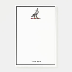 Post-it® Faucon de chasse héraldique portant le casque C