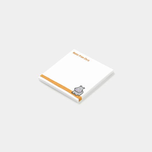 Post-it® Faune Hippo Post-It Notes (Incliné)