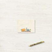 Post-it® Faune sauvage de Cute Dinosaure (Sur un bureau)