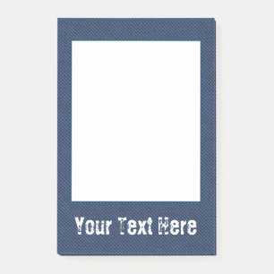 Post-it® Faux Blue Jeans Denim Texte personnalisé Publier d