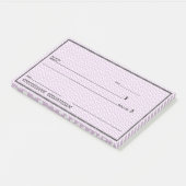 Post-it® Faux chèque en blanc (Incliné)