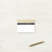 Post-it® Faux Gold Chevron (Sur un bureau)