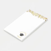 Post-it® Faux Gold Confetti & Graduation Cap Classe de 20xx (Incliné)