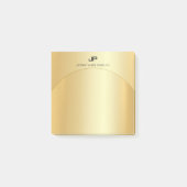 Post-it® Faux Gold Elegant Moderne Monogram Modèle (Devant)