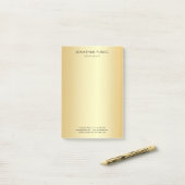 Post-it® Faux Gold Élégant Simple Modèle Moderne (Sur un bureau)