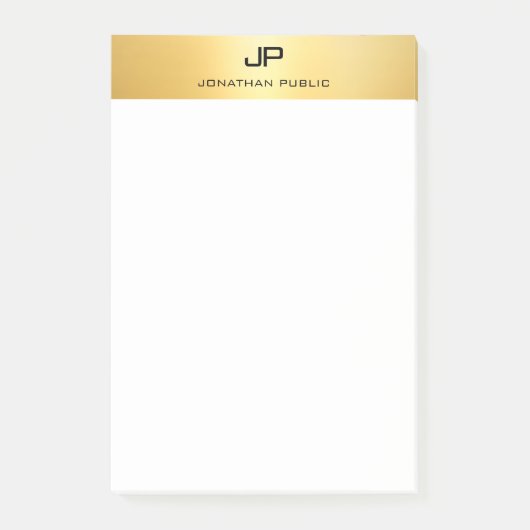 Post-it® Faux Gold Moderne Professionnel Élégant Modèle (Devant)