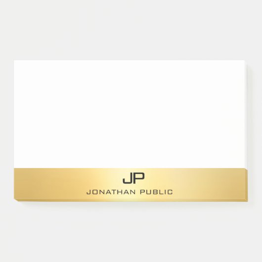 Post-it® Faux Gold Moderne Professionnel Élégant Modèle (Devant)
