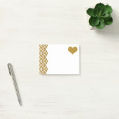 Post-it® FAUX Gold Parties scintillant Zigzag and Heart (im (Bureau)