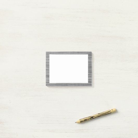 Post-it® Faux Grey Tissu encadré Notes collantes (Sur un bureau)