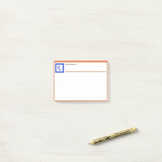 Post-it® Faux RX de prescription (Sur un bureau)