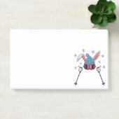 Post-it® Faux yarn skiing rabbit winter humor (Bureau)
