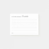 Post-it® Favoris Mémoire Funérailles Moderne Carte de fréqu (Devant)