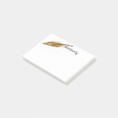 Post-it®  feather art brown and white personalize it  (Incliné)