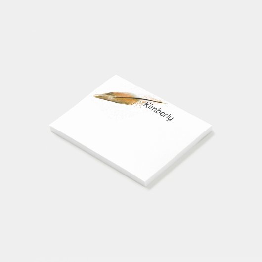Post-it® feather art brown and white personalize it (Incliné)