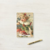 Post-it® Fée de Noël rétro (Sur un bureau)