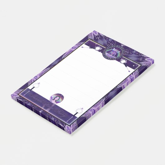 Post-it® Fée de pluie violette (Incliné)