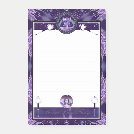 Post-it® Fée de pluie violette (Devant)