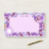 Post-it® Fée de soleil pourpre (Sur un bureau)