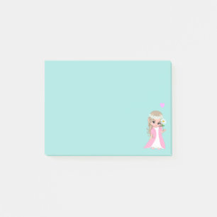 Post-it® Fée mignonne sur bleu clair