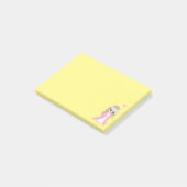 Post-it® Fée mignonne sur les notes post-it jaunes (Incliné)