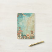 Post-it® Fée Whimsical Celestial Esthétique Champignons 2 (Sur un bureau)