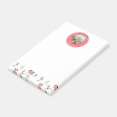 Post-it® Fées Rose Floral Champignons Fée Château Monogramm (Incliné)