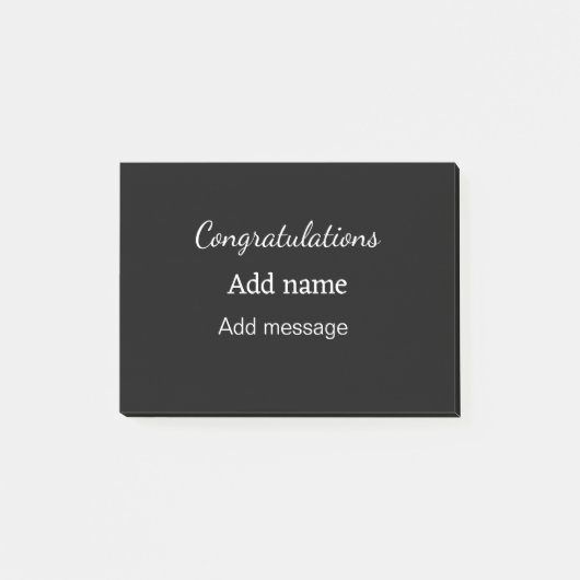 Post-it® Félicitations ajouter un message de nom simple dip (Devant)