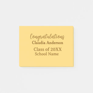 Post-it® Félicitations au diplômé ajoutez le nom de l'école