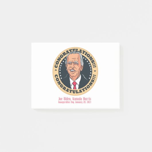 Post-it® félicitations au président joe biden (Devant)