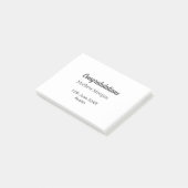 Post-it® Félicitations félicitations diplômé nom année clas (Incliné)