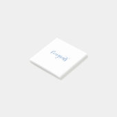 Post-it® félicitations nom bleu stylé date diplôme année (Incliné)