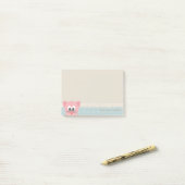 Post-it® Féminin Moderne, Points Polka, Chat (Sur un bureau)